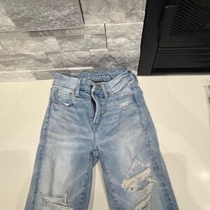 American Eagle Outfitters Light Blue Straight Leg Jeans